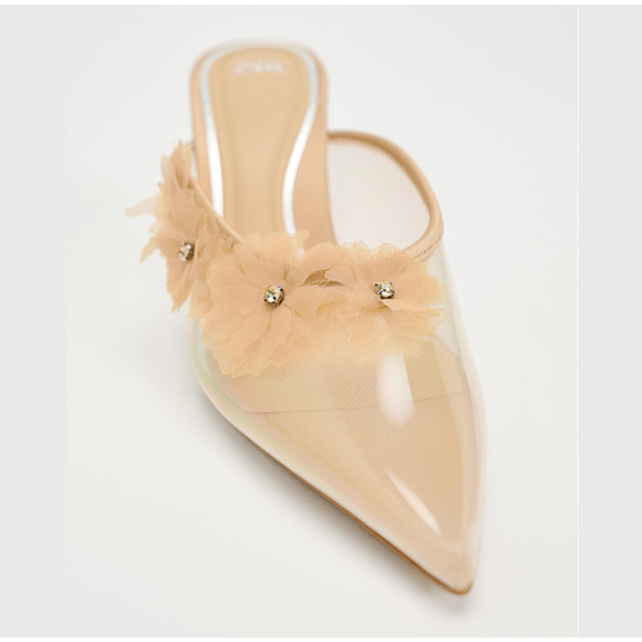 ZARA Heeled Mules NWT - Picture 3 of 14